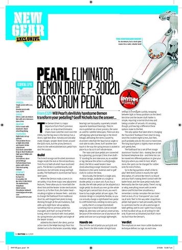 Rhythm PEARLELIMINATOR DEMONDRIVEP3002D BASSDRUMPEDA Rhythm PEARLELIMINATOR DEMONDRIVEP3002D BASSDRUMPEDA