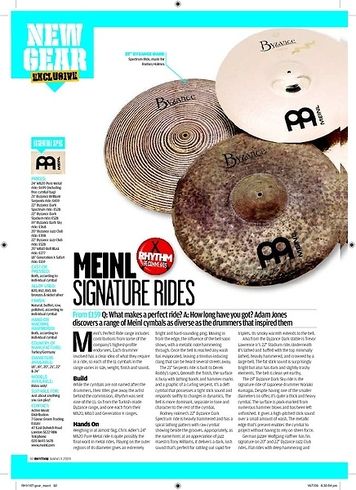 Rhythm MEINL SIGNATURE RIDES Rhythm MEINL SIGNATURE RIDES