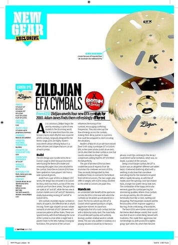 Rhythm ZILDJIAN EFXCYMBALS Rhythm ZILDJIAN EFXCYMBALS