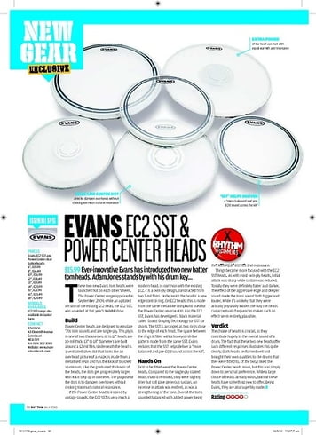Rhythm EVANS EC2 SST and POWER CENTER HEADS Rhythm EVANS EC2 SST and POWER CENTER HEADS
