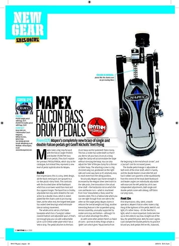 Rhythm MAPEX FALCON BASS DRUM PEDALS Rhythm MAPEX FALCON BASS DRUM PEDALS