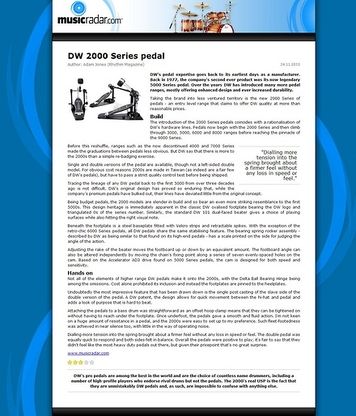 MusicRadar.com DW 2000 Series pedal MusicRadar.com DW 2000 Series pedal