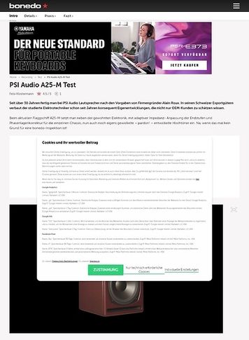Bonedo.de PSI Audio Aktiv Monitore Bonedo.de PSI Audio Aktiv Monitore