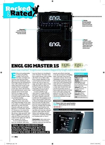 Total Guitar Engl Gig Master 15 head Total Guitar Engl Gig Master 15 head