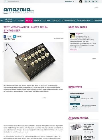 Amazona.de Test: Vermona Kick Lancet Amazona.de Test: Vermona Kick Lancet