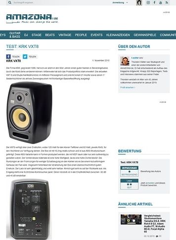 Amazona.de Test: KRK VXT8 Amazona.de Test: KRK VXT8