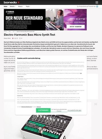 Bonedo.de Electro Harmonix Bass Micro Synth Bonedo.de Electro Harmonix Bass Micro Synth
