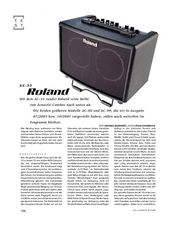 Gitarre & Bass Roland AC-33, Akustik-Verstärker Gitarre & Bass Roland AC-33, Akustik-Verstärker