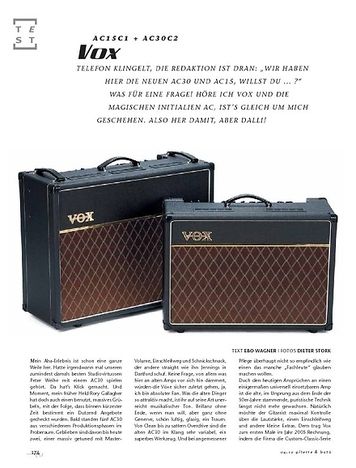 Gitarre & Bass Vox AC15C1 & AC30C1, Röhren-Combos Gitarre & Bass Vox AC15C1 & AC30C1, Röhren-Combos