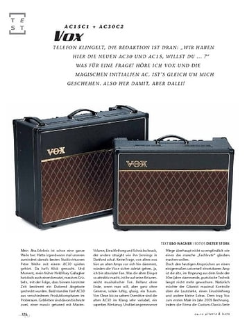 Gitarre & Bass Vox AC15C1 & AC30C1, Röhren-Combos Gitarre & Bass Vox AC15C1 & AC30C1, Röhren-Combos