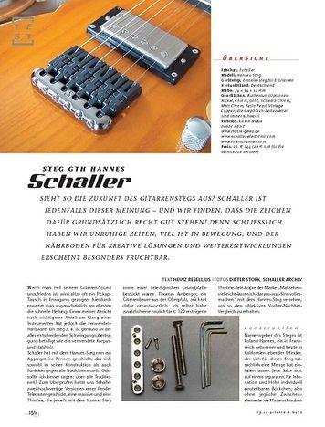 Gitarre & Bass Schaller Steg GTH Hannes Gitarre & Bass Schaller Steg GTH Hannes