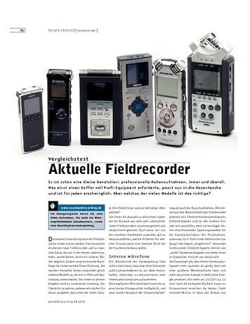 Sound & Recording Aktuelle Fieldrecorder Sound & Recording Aktuelle Fieldrecorder
