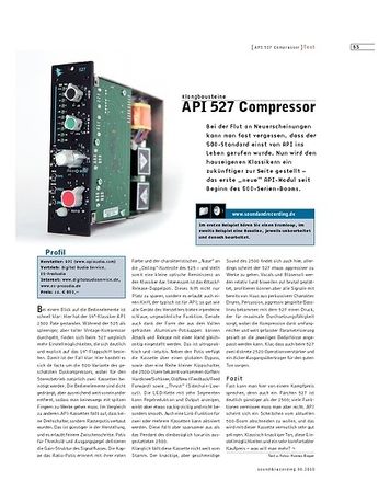 Sound & Recording API 527 Compressor Sound & Recording API 527 Compressor