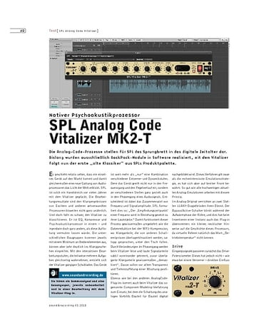 Sound & Recording SPL Analog Code Vitalizer MK2-T Sound & Recording SPL Analog Code Vitalizer MK2-T