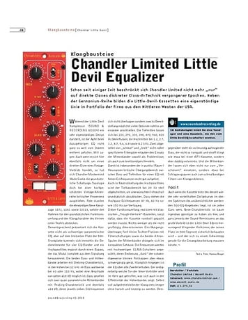 Sound & Recording Chandler Limited Little Devil Equalizer Sound & Recording Chandler Limited Little Devil Equalizer