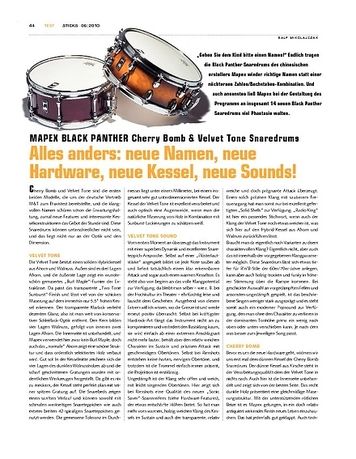 Sticks Mapex Velvet Tone & Cherry Bomb Snaredrums Sticks Mapex Velvet Tone & Cherry Bomb Snaredrums