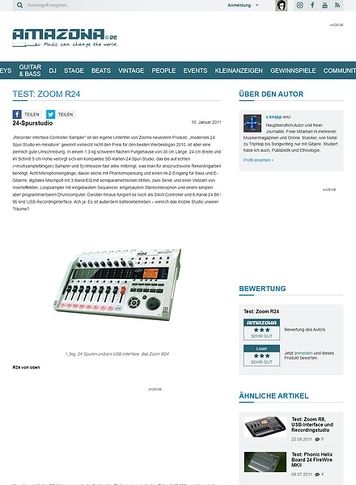 Amazona.de Test: Zoom R24 Amazona.de Test: Zoom R24