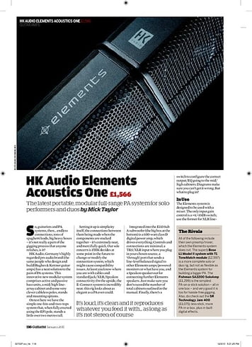 Guitarist HK Audio Elements Acoustics One Guitarist HK Audio Elements Acoustics One