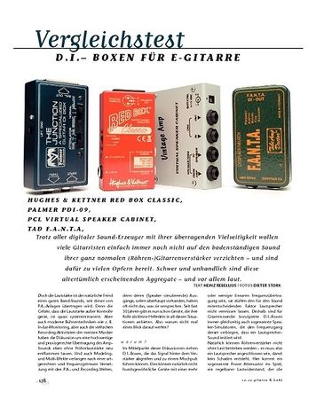 Gitarre & Bass Vergleichstest: D.I. Boxen für E-Gitarre Gitarre & Bass Vergleichstest: D.I. Boxen für E-Gitarre