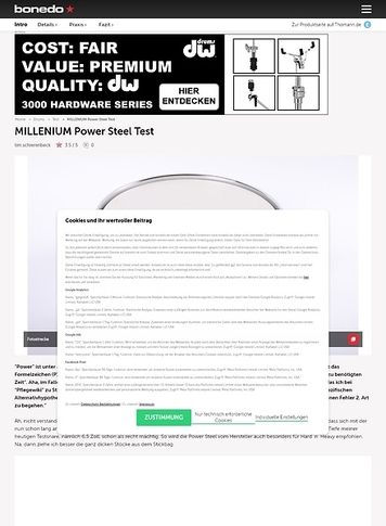 Bonedo.de Millenium Power Steel Bonedo.de Millenium Power Steel