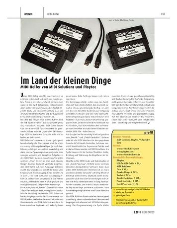 Keyboards MIDI-Helfer von MIDI Solutions und Ploytec Keyboards MIDI-Helfer von MIDI Solutions und Ploytec