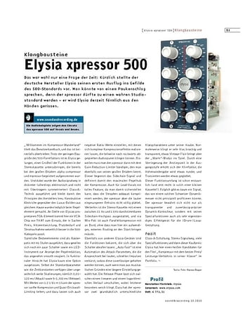 Sound & Recording Elysia xpressor 500 Sound & Recording Elysia xpressor 500