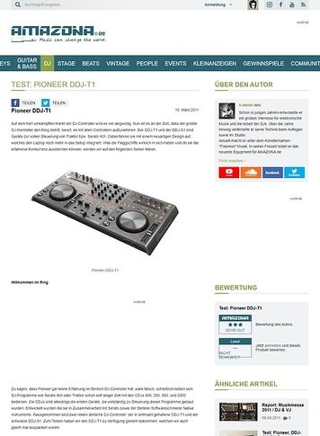 Amazona.de Test: Pioneer DDJ-T1 Amazona.de Test: Pioneer DDJ-T1