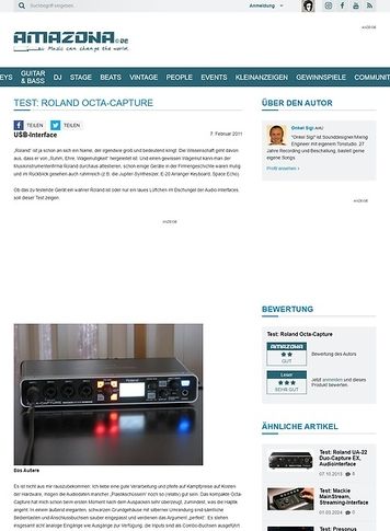 Amazona.de Test: Roland Octa-Capture Amazona.de Test: Roland Octa-Capture