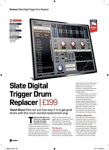 Future Music Slate Digital Trigger Drum Replacer Future Music Slate Digital Trigger Drum Replacer