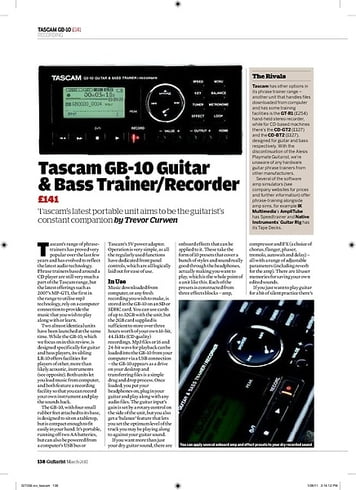 Guitarist Tascam GB 10 Guitarist Tascam GB 10