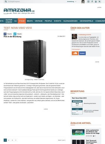 Amazona.de Test: Nova Visio VS10 Amazona.de Test: Nova Visio VS10