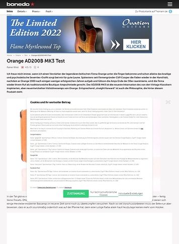 Bonedo.de Orange AD200B MK3 Bonedo.de Orange AD200B MK3