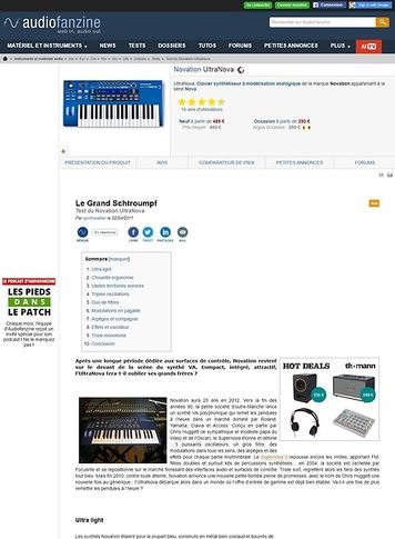 Audiofanzine.com Novation UltraNova Audiofanzine.com Novation UltraNova