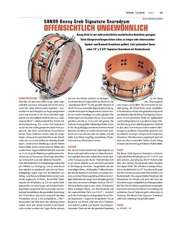 Sticks Sonor Benny Greb Signature Snaredrum Sticks Sonor Benny Greb Signature Snaredrum