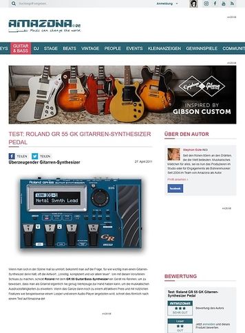 Amazona.de Test: Roland, GR 55 GK, Guitar-Synthesizer Amazona.de Test: Roland, GR 55 GK, Guitar-Synthesizer