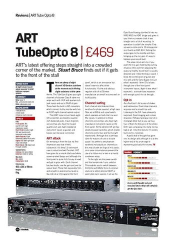 Future Music ART TubeOpto 8 Future Music ART TubeOpto 8