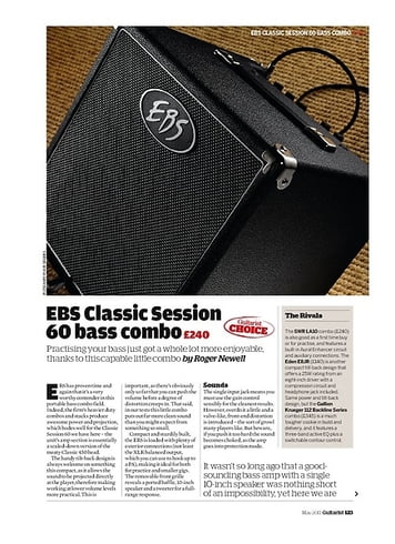 Guitarist EBS Classic Session 60 bass combo Guitarist EBS Classic Session 60 bass combo