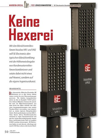 Professional Audio Keine Hexerei SE Electronics Voodoo VR1 und VR2 Professional Audio Keine Hexerei SE Electronics Voodoo VR1 und VR2