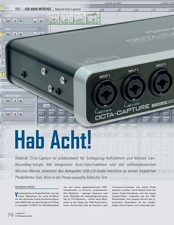 Professional Audio Hab Acht! Roland Octa-Capture Professional Audio Hab Acht! Roland Octa-Capture