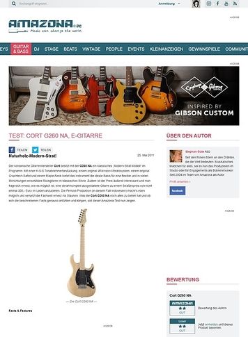 Amazona.de Test: Cort G260 NA, E-Gitarre Amazona.de Test: Cort G260 NA, E-Gitarre