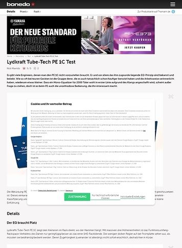 Bonedo.de Lydkraft Tube-Tech PE 1C Bonedo.de Lydkraft Tube-Tech PE 1C