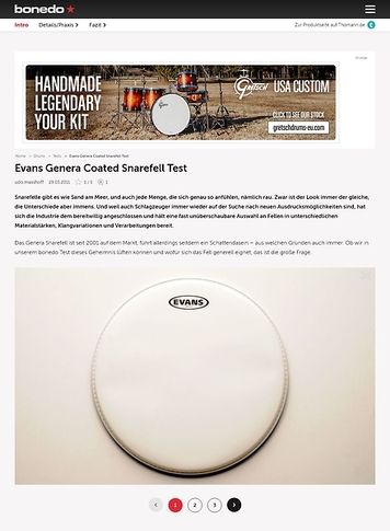 Bonedo.de Evans Genera Coated Snarefell Bonedo.de Evans Genera Coated Snarefell