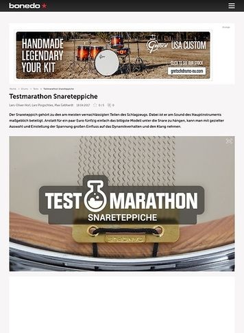 Bonedo.de Testmarathon Puresound-Snareteppiche Bonedo.de Testmarathon Puresound-Snareteppiche