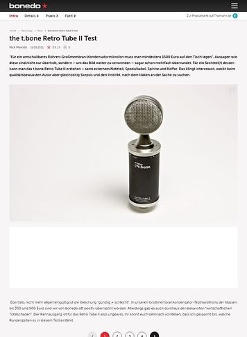 Bonedo.de the t.bone Retro Tube II Bonedo.de the t.bone Retro Tube II