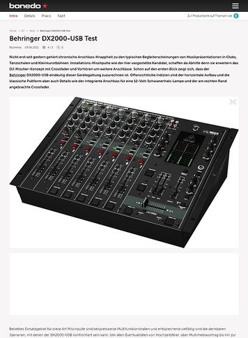Bonedo.de Behringer DX2000-USB Bonedo.de Behringer DX2000-USB