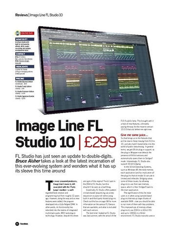 Future Music Image Line FL Studio 10 Future Music Image Line FL Studio 10