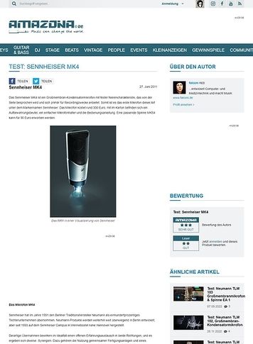 Amazona.de Test: Sennheiser MK4 Amazona.de Test: Sennheiser MK4
