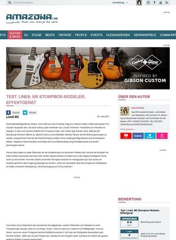 Amazona.de Test: Line6, M5 Stompbox-Modeler, Effektgerät Amazona.de Test: Line6, M5 Stompbox-Modeler, Effektgerät