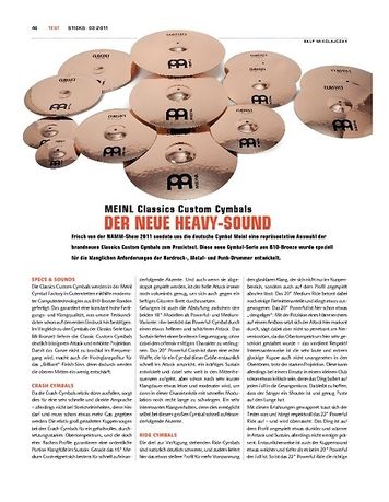 Sticks Meinl Classics Custom Cymbals Sticks Meinl Classics Custom Cymbals