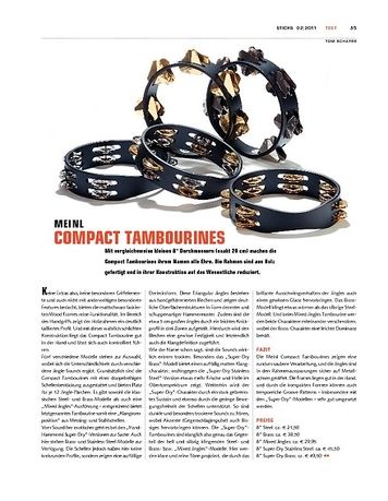 Sticks Meinl Compact Tambourines Sticks Meinl Compact Tambourines